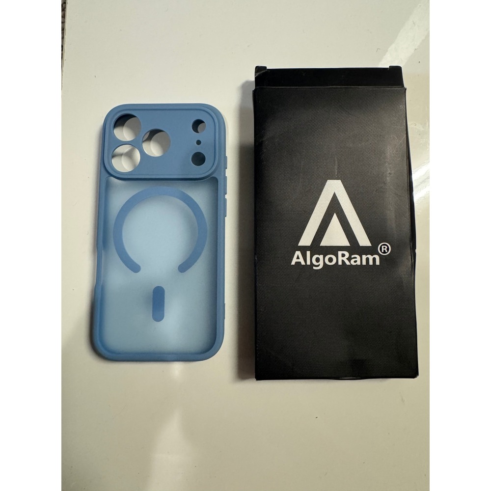 AlgoRam iPhone 13 Pro Max Case Light Blue Magnetic Matte Frosted Shockproof